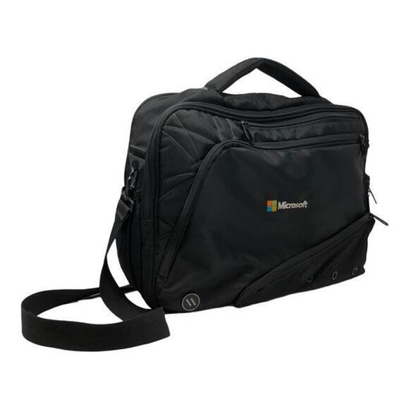 Microsoft Logo Embroidered Work Laptop Travel Commute Bag Tote Organizational L - Picture 7 of 12